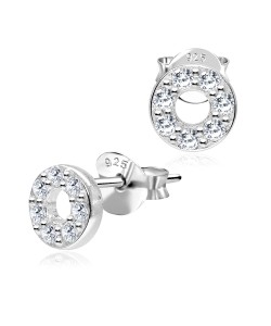 CZ Silver Stud Earrings STS-2878